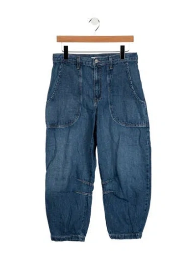 Pre-owned Twp Mid-rise Wide Leg Jeans In Blue