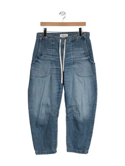 Pre-owned Twp Mid-rise Wide Leg Jeans In Blue