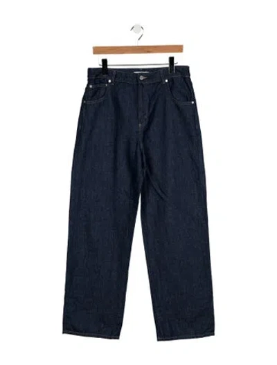 Pre-owned Twp Mid-rise Wide Leg Jeans In Blue
