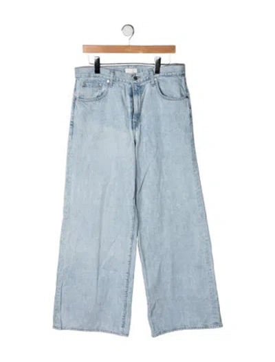 Pre-owned Twp Mid-rise Wide Leg Jeans In Blue