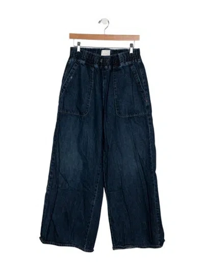 Pre-owned Twp Mid-rise Wide Leg Jeans In Blue