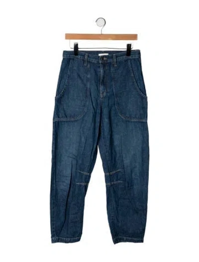 Pre-owned Twp Mid-rise Wide Leg Jeans In Blue