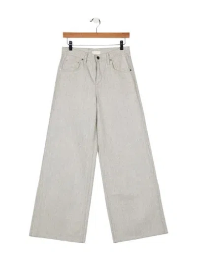 Pre-owned Twp Mid-rise Wide Leg Jeans In Gray