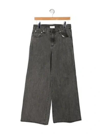 Pre-owned Twp Mid-rise Wide Leg Jeans In Green