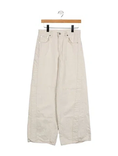 Pre-owned Twp Mid-rise Wide Leg Jeans In Neutral