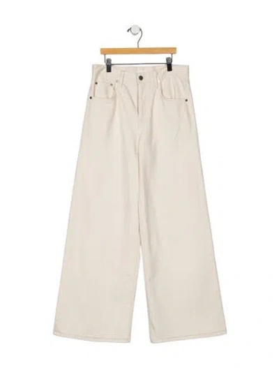 Pre-owned Twp Mid-rise Wide Leg Jeans In Neutral