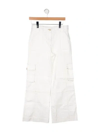 Pre-owned Twp Mid-rise Wide Leg Jeans In White
