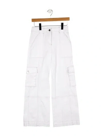 Pre-owned Twp Mid-rise Wide Leg Jeans In White