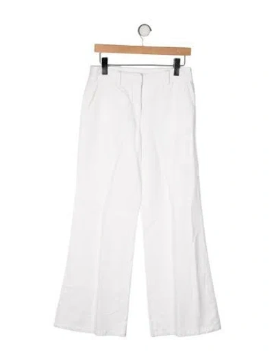 Pre-owned Twp Mid-rise Wide Leg Jeans In White