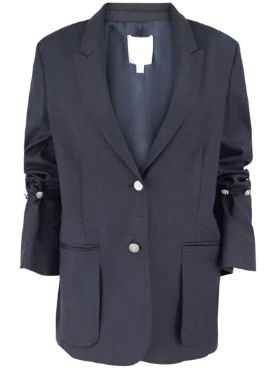 Twp Mo Single-breasted Blazer In Blue