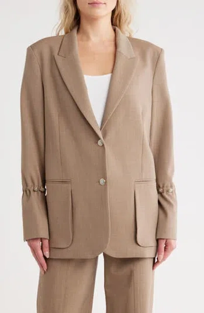 Twp Mo Wool Blend Blazer In Brown