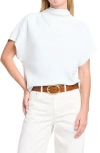 Twp Draped Satin Blouse In White