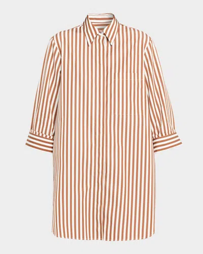 Twp Morning After Striped Shirtdress