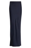 Twp My Endless Love Satin Maxi Skirt In Blue