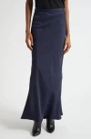 Twp My Endless Love Satin Maxi Skirt In Blue