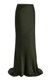 Twp My Endless Love Satin Maxi Skirt In Black