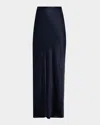 Twp My Endless Love Satin Maxi Skirt In Blue