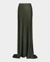 Twp My Endless Love Satin Maxi Skirt In Brown