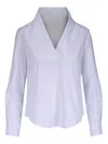 Twp My Maria V-neck Button Shirt In White