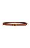 Twp Narrow Leather Belt In Brown