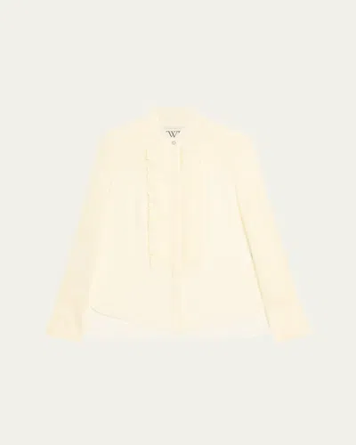 Twp New Beloved Sheer Crinkled Top In Ivory