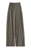 Twp New Didi Mid-rise Wide-leg Pants In Taupe