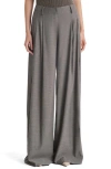 Twp New Didi Pleat Wool Blend Wide Leg Pants In Gray