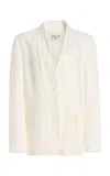 Twp New Dinner Linen Blazer In White