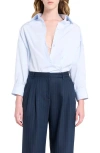 Twp New Earl Asymmetric Button-up Shirt In Blue