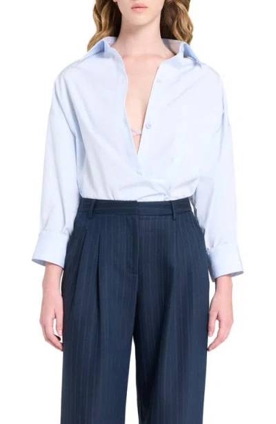 Twp New Earl Asymmetric Button-up Shirt In Blue