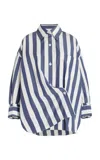Twp New Earl Cotton Shirt In Stripe