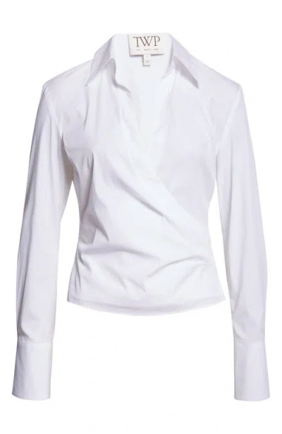 Twp New Earl Cotton Wrap Shirt In White