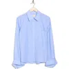 Twp New Morning After Cotton Button-up Shirt In Blue