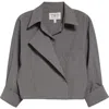Twp Next Chapter Stretch Wool Button-up Shirt In Medium Heather Grey