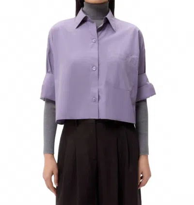 Twp Next Ex Button Down Shirt In Black Plum In Purple