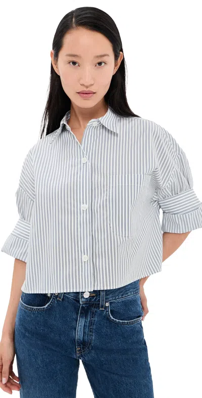 Twp Next Ex Button Down Shirt White/navy In Multi