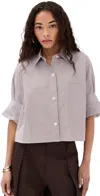 Twp Next Ex Button Down White/chocolate In White/chocolate