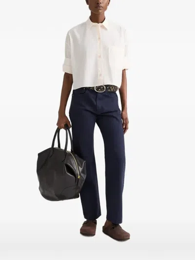 Twp Next Ex Chest-pocket Croped Shirt In Pink