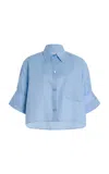 Twp Next Ex Cotton Shirt In Blue