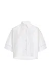 Twp Next Ex Cropped Cotton Shirt In White