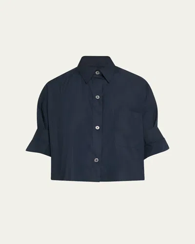 Twp Next Ex Cropped Shirt In Superfine Cotton