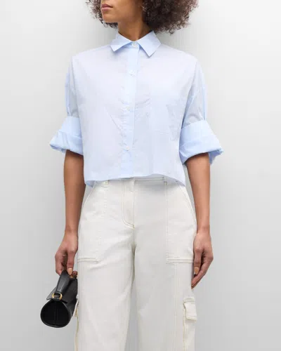 TWP NEXT EX CROPPED SHIRT IN SUPERFINE COTTON