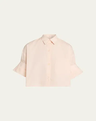 Twp Next Ex Cropped Shirt In Superfine Cotton In Neutral