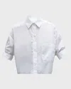 Twp Next Ex Cropped Shirt In Superfine Cotton In White