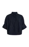 Twp Next Ex Crystal-embellished Cotton Shirt In Black