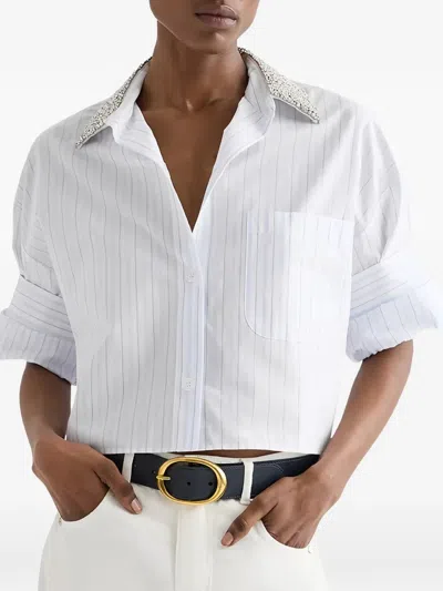 Twp Next Ex Pinstripe Shirt In White