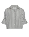 Twp Next Ex Shirt In Dancing Striped Cotton Shirting In White