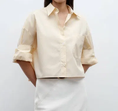 Twp Next Ex Shirt In Striped Ivory/yellow In Neutral