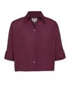 Twp Next Ex Shirt In Super Compact Poplin In Burgundy