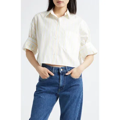 Twp Next Ex Stripe Button Front Shirt In White